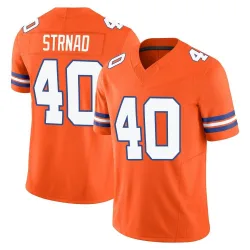 Men's Justin Strnad Denver Broncos No.40 Limited Alternate Vapor F.U.S.E. Mile High Collection 1977 Throwback Jersey - Orange
