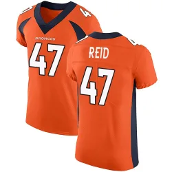 Men's Karene Reid Denver Broncos No.47 Elite Team Color Vapor Untouchable Jersey - Orange
