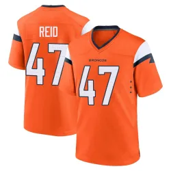 Men's Karene Reid Denver Broncos No.47 Game Jersey - Orange