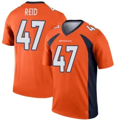 Men's Karene Reid Denver Broncos No.47 Legend Jersey - Orange