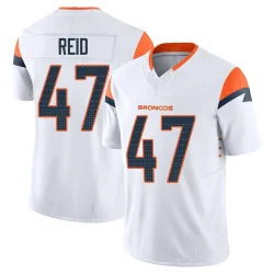 Men's Karene Reid Denver Broncos No.47 Limited Vapor F.U.S.E. Jersey - White