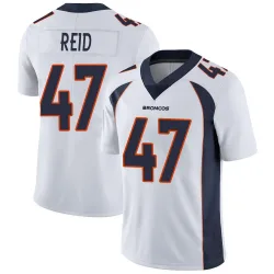 Men's Karene Reid Denver Broncos No.47 Limited Vapor Untouchable Jersey - White