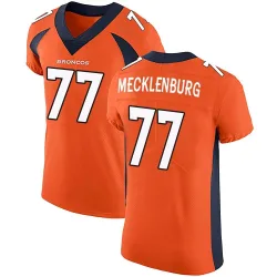 Men's Karl Mecklenburg Denver Broncos No.77 Elite Team Color Vapor Untouchable Jersey - Orange