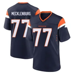 Men's Karl Mecklenburg Denver Broncos No.77 Game Alternate Jersey - Navy