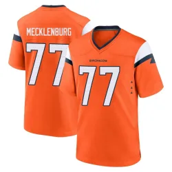 Men's Karl Mecklenburg Denver Broncos No.77 Game Jersey - Orange