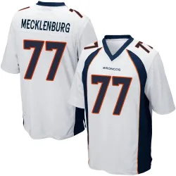 Men's Karl Mecklenburg Denver Broncos No.77 Game Jersey - White