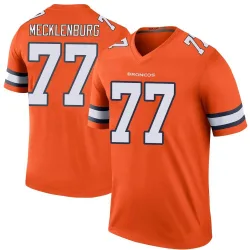 Men's Karl Mecklenburg Denver Broncos No.77 Legend Color Rush Jersey - Orange
