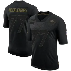 Men's Karl Mecklenburg Denver Broncos No.77 Limited 2020 Salute To Service Jersey - Black