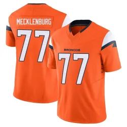 Men's Karl Mecklenburg Denver Broncos No.77 Limited Vapor F.U.S.E. 2nd Jersey - Orange