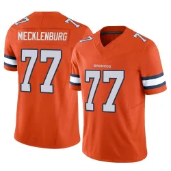 Men's Karl Mecklenburg Denver Broncos No.77 Limited Vapor F.U.S.E. Jersey - Orange