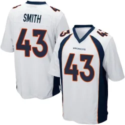 Men's Keidron Smith Denver Broncos No.43 Game Jersey - White