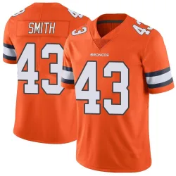 Men's Keidron Smith Denver Broncos No.43 Limited Color Rush Vapor Untouchable Jersey - Orange