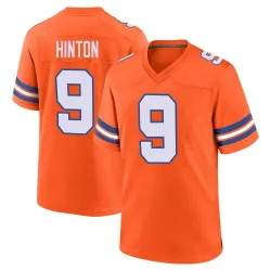 Men's Kendall Hinton Denver Broncos No.9 Game Alternate Mile High Collection 1977 Throwback Jersey - Orange