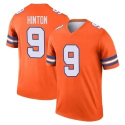 Men's Kendall Hinton Denver Broncos No.9 Legend Alternate Mile High Collection 1977 Throwback Jersey - Orange