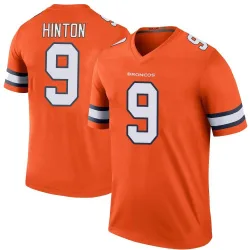 Men's Kendall Hinton Denver Broncos No.9 Legend Color Rush Jersey - Orange