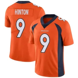 Men's Kendall Hinton Denver Broncos No.9 Limited Team Color Vapor Untouchable Jersey - Orange