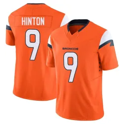 Men's Kendall Hinton Denver Broncos No.9 Limited Vapor F.U.S.E. 2nd Jersey - Orange