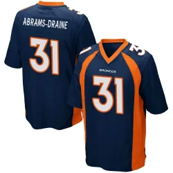 Men's Kris Abrams-Draine Denver Broncos No.31 Game Alternate Jersey - Navy Blue