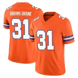 Men's Kris Abrams-Draine Denver Broncos No.31 Limited Alternate Vapor F.U.S.E. Mile High Collection 1977 Throwback Jersey - Orange