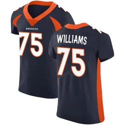 Men's Kristian Williams Denver Broncos No.75 Elite Alternate Vapor Untouchable Jersey - Navy