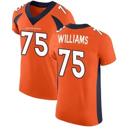 Men's Kristian Williams Denver Broncos No.75 Elite Team Color Vapor Untouchable Jersey - Orange