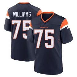 Men's Kristian Williams Denver Broncos No.75 Game Alternate Jersey - Navy