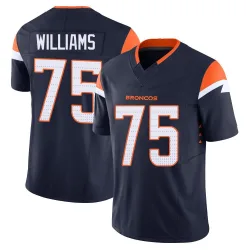 Men's Kristian Williams Denver Broncos No.75 Limited Alternate Vapor F.U.S.E. Jersey - Navy