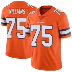 Men's Kristian Williams Denver Broncos No.75 Limited Color Rush Vapor Untouchable Jersey - Orange