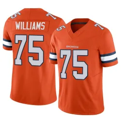 Men's Kristian Williams Denver Broncos No.75 Limited Vapor F.U.S.E. Jersey - Orange
