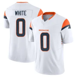 Men's Kyrese White Denver Broncos No.0 Limited Vapor F.U.S.E. Jersey - White