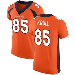 Men's Lucas Krull Denver Broncos No.85 Elite Team Color Vapor Untouchable Jersey - Orange