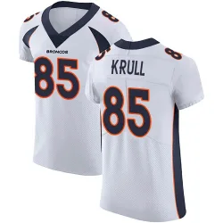 Men's Lucas Krull Denver Broncos No.85 Elite Vapor Untouchable Jersey - White