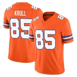 Men's Lucas Krull Denver Broncos No.85 Limited Alternate Vapor F.U.S.E. Mile High Collection 1977 Throwback Jersey - Orange