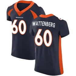 Men's Luke Wattenberg Denver Broncos No.60 Elite Alternate Vapor Untouchable Jersey - Navy