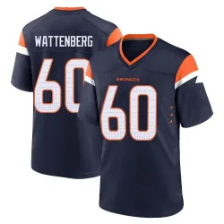 Men's Luke Wattenberg Denver Broncos No.60 Game Alternate Jersey - Navy