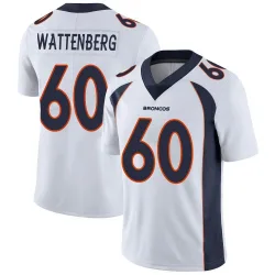 Men's Luke Wattenberg Denver Broncos No.60 Limited Vapor Untouchable Jersey - White