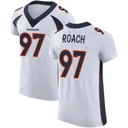 Men's Malcolm Roach Denver Broncos No.97 Elite Vapor Untouchable Jersey - White