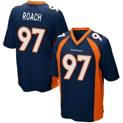 Men's Malcolm Roach Denver Broncos No.97 Game Alternate Jersey - Navy Blue