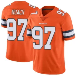 Men's Malcolm Roach Denver Broncos No.97 Limited Color Rush Vapor Untouchable Jersey - Orange