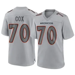 Men's Marques Cox Denver Broncos No.70 Game Atmosphere Fashion Jersey - Gray