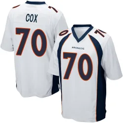 Men's Marques Cox Denver Broncos No.70 Game Jersey - White