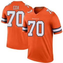 Men's Marques Cox Denver Broncos No.70 Legend Color Rush Jersey - Orange