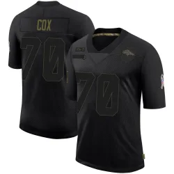 Men's Marques Cox Denver Broncos No.70 Limited 2020 Salute To Service Jersey - Black