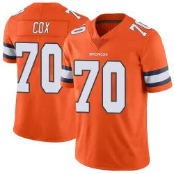 Men's Marques Cox Denver Broncos No.70 Limited Color Rush Vapor Untouchable Jersey - Orange