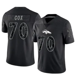 Men's Marques Cox Denver Broncos No.70 Limited Reflective Jersey - Black