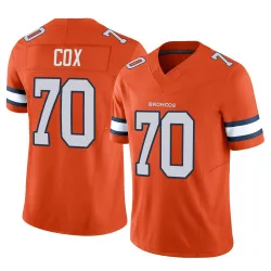 Men's Marques Cox Denver Broncos No.70 Limited Vapor F.U.S.E. Jersey - Orange