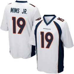 Men's Marvin Mims Jr. Denver Broncos No.19 Game Jersey - White