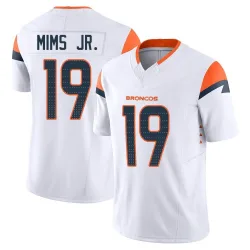 Men's Marvin Mims Jr. Denver Broncos No.19 Limited Vapor F.U.S.E. Jersey - White