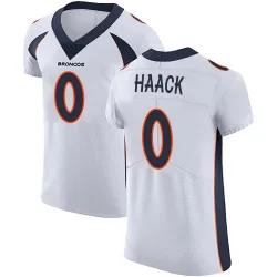 Men's Matt Haack Denver Broncos No.0 Elite Vapor Untouchable Jersey - White