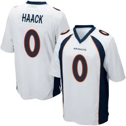 Men's Matt Haack Denver Broncos No.0 Game Jersey - White